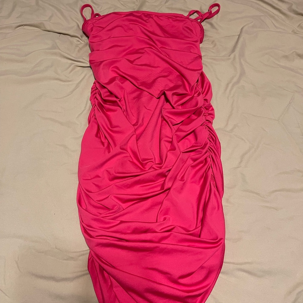 *Never worn* Pink spaghetti strap mini dress